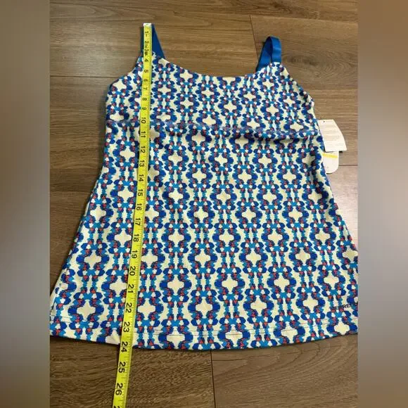 NWT Merrell Emery Tank Top Deep Water Ikat Print Opti-Wick Moisture Wicking Sz M - Picture 8 of 9